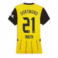 Camiseta Borussia Dortmund Donyell Malen #21 Primera Equipación Replica 2024-25 para mujer mangas cortas